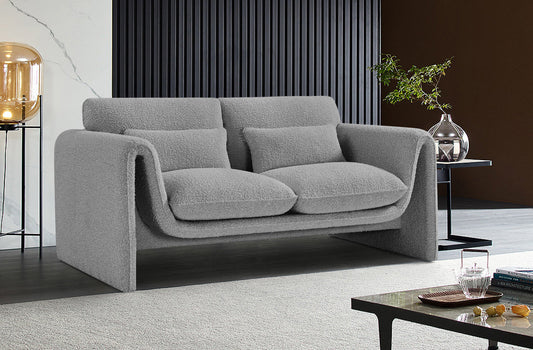 Stylus 64" Boucle Fabric Upholstered Loveseat