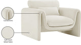 Sloan Velvet Accent Chair - Elegant Contemporary Design with Soft Cushions for Ultimate Comfort