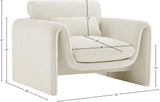 Sloan Velvet Accent Chair - Elegant Contemporary Design with Soft Cushions for Ultimate Comfort