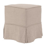 Universal Cube Cover Linen Slub Natural - Skirted -Cover Only