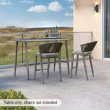 PURPLE LEAF Outdoor Bar Table Patio Dining Table Coffee Kitchen Breakfast Bistro Pub Bar Table for Patio Poolside