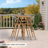 PURPLE LEAF Outdoor Bar Table Patio Dining Table Coffee Kitchen Breakfast Bistro Pub Bar Table for Patio Poolside