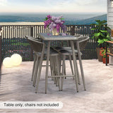 PURPLE LEAF Outdoor Bar Table Patio Dining Table Coffee Kitchen Breakfast Bistro Pub Bar Table for Patio Poolside