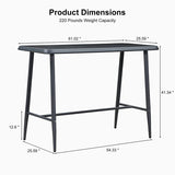 PURPLE LEAF Outdoor Bar Table Patio Dining Table Coffee Kitchen Breakfast Bistro Pub Bar Table for Patio Poolside