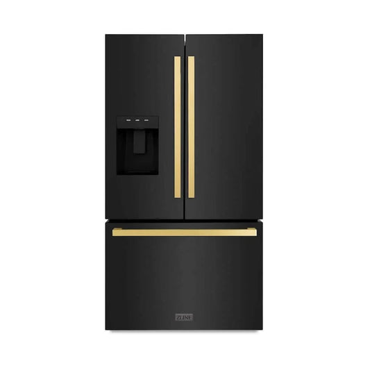 ZLINE 36" Refrigerator, Water, Ice Dispenser, Fingerprint Resistant, RSMZ-W-36-BS-FG