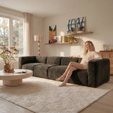 Philo Chenille Low Profile Modular Sofa (Loveseat)