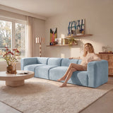Philo Performance Velvet Low Profile Modular Sofa (3-Seater)