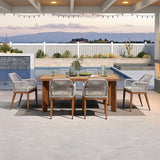 PURPLE LEAF Outdoor Dining Set with Sunbrella Cushions wicker patio table set for Kitchen Deck Garden Outdoor Furniture Sets