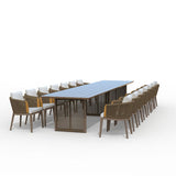 PURPLE LEAF Hailar Outdoor Dining Set for Family, Aluminum Outdoor Patio Table and Chairs Set with Olefin Cushions, Patio Furniture Set for Garden or Deck