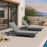 PURPLE LEAF Outdoor Daybed for Patio, Poolside Chaise Lounge Bed with Cushion, Olefin Blend Fabric, Aluminum Frame Sunbed with Side Table for Deck and Backyard