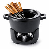 Enameled Cast Iron Fondue Set, 8-Piece, 2-Qt