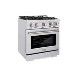 ZLINE 30" Select Dual Fuel Range Gas Cooktop Electric Convection Oven DuraSnow® Stainless Steel Brass Burners HDRS-BR-30