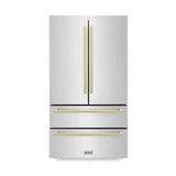 ZLINE 36" Autograph French Door Refrigerator, Ice Maker, Stainless Steel RFMZ-36-FCB