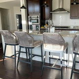 PURPLE LEAF Outdoor Bar Stool Set of 6, Wicker Chairs Bar Chairs with Cushion, All-Weather Patio Furniture kitchen stools