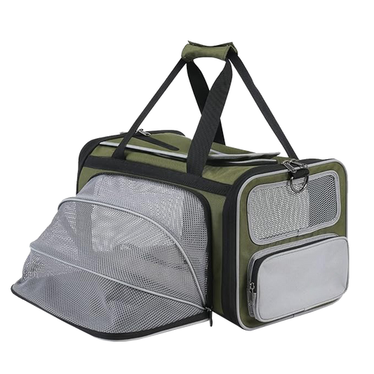 Waterdrop Airline Approved Protable Foldable Cat Carrier, Top Open and Breathable Mesh boxes for household pets, Travel Friendly Pet Travel Carrier for Cat and Little Dog(Blue)