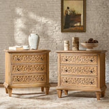Colombo 3-Drawer Nightstand with Built-In Outlets(Optional Types)