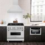 ZLINE 36" Autograph Stainless White Wall Range Hood 8654STX-WM-36