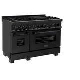 ZLINE 48" Bundle Range RAB-BR-48 & Wall Range Hood BSKBN, 2KP-RABRH48