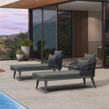 PURPLE LEAF Patio Chaise Lounge Chair Aluminum Pool Lounge Chairs for Outdoor with 2 Cushions for Deck, Pool, Lawn, Garden, Courtyard, Porch