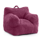 MAXYOYO Kids Bean Bag Chair, Corduroy Bean Bag Couch with Armrests for Children's Room (Rose Pink)