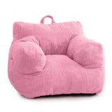 MAXYOYO Kids Bean Bag Chair, Corduroy Bean Bag Couch with Armrests for Children's Room (Pink)