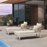 PURPLE LEAF Patio Chaise Lounge Chair Aluminum Pool Lounge Chairs for Outdoor with 2 Cushions for Deck, Pool, Lawn, Garden, Courtyard, Porch