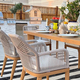 PURPLE LEAF Outdoor Dining Set with Sunbrella Cushions wicker patio table set for Kitchen Deck Garden Outdoor Furniture Sets