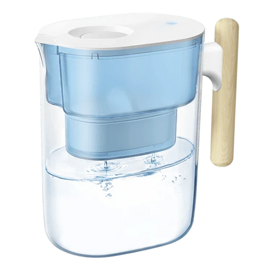 Sodafizz Portable Water Filter Pitcher, 200-Gallon Long-Life 10-Cup, Reduces Fluoride, Chlorine, BPA Free