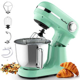 Plum Chef 5.5QT & 4.5QT Dual Bowls Stand Mixer, 12-Speed Tilt-Head Food Mixer for 4 to 6 family, Dough Mixer with Stainless Steel Bowls, Dough Hook, Flat Beater, Whisk included, Light Blue