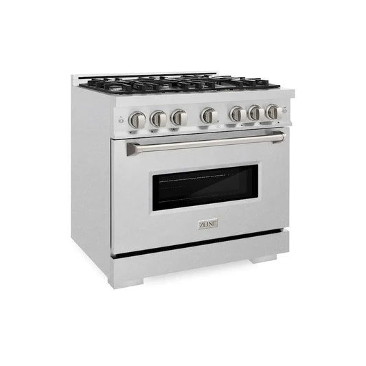 ZLINE 36" Classic Gas Range, Convection Gas Oven DuraSnow® Stainless Steel, CGRS-36