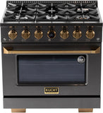 Kucht 36" Freestanding Dual Fuel Range Liquid Propane KXP36/LP
