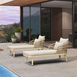 PURPLE LEAF Patio Chaise Lounge Chair Aluminum Pool Lounge Chairs for Outdoor with 2 Cushions for Deck, Pool, Lawn, Garden, Courtyard, Porch
