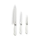 EcoCut 3 Piece Kitchen Knife Set With Blade Guards, Grey