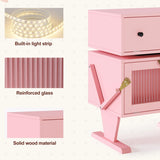 Modern Nightstand with Led Light Strips