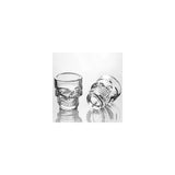 Set of 6 Skull Shot Glasses – 1.75 oz Glass Novelty Drinkware for Halloween Parties, Cocktail Bars & Home Decor