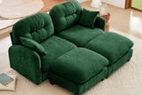 MOLLY 74" Loveseat with 2 Ottomans