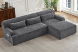ZELAR 102" Chenille Right Chaise Sofa