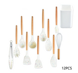 Colourful White Silicone Kitchen Utensils Set