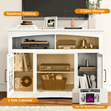47''farmhouse Tv Stand Tv Console with 18'' Fireplace Insert