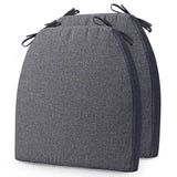 D‑Shaped Olefin Memory Foam Dining Chair Cushions, Set of 2