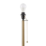 Modern Floor Lamp with Domed Shade, Black & Antique Gold