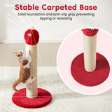 22" Cat Scratching Post, Sisal Cat Scratcher with Interactiv