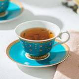 Royal Turquoise Voyage 6oz Bone China Tea Set