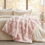 Faux Fur Velvet Throw 50x60", Pink