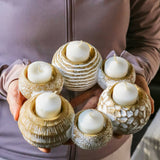 Gold 2-in-1 Candle Holder Centerpiece Set