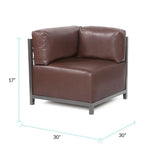 Axis Corner Chair Avanti Pecan Titanium Frame