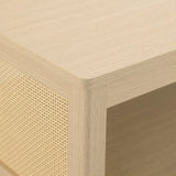 Wholesale 2-Tier Rattan Sides Open Shelf Storage Coffee Table