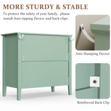 Fluted 3 Drawer Dresser with Painted Surface
