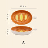 Ceramic Bread Shape Plate Creative Food Dish