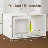 Wholesale Cube Storage Organizer with Acrylic Door, White